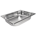 Vogue Stainless Steel Perforated 1/2 Gastronorm Pan 150mm