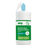 Jantex Green RTU Surface Sanitiser Wipes Starter Tub 200mm (Pack of 200)