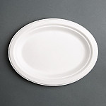 Fiesta Compostable Bagasse Round Plates Natural Colour (Pack of 50)