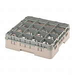 Cambro Camrack Beige 16 Compartments Max Glass Height 114mm