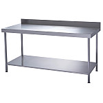 Parry Stainless Steel Wall Table With Undershelf 600(D)mm