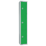 Elite Three Door 450mm Deep Lockers Green