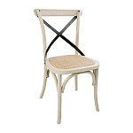 Bolero Bentwood Chairs with Metal Cross Backrest (Pack of 2)