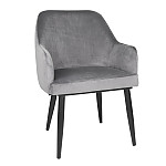 Bolero Lia Velvet Set of 2 Chairs - Grey