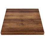 Bolero Pre-drilled Square Tabletops Rustic Oak