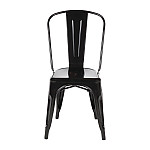 Bolero Bistro Steel Side Chairs Black (Pack of 4)