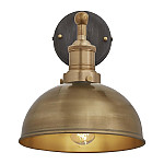 Industville Brooklyn Dome Wall Light Brass 205mm