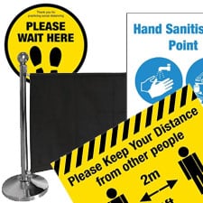 SAFETY SIGNS AND SOCIAL DISTANCING