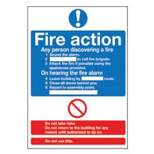 FIRE SAFETY SIGNS