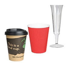 DISPOSABLE CUPS AND GLASSES