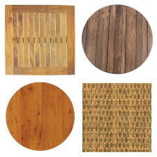 WOOD EFFECT TABLE TOPS