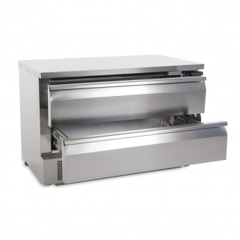 Polar U-Series Double Drawer Counter Fridge Freezer 6xGN - Click to Enlarge
