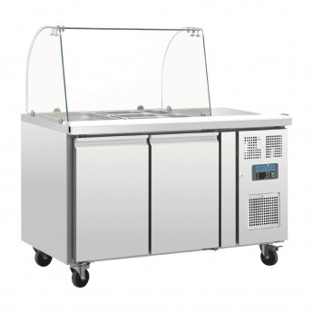 Polar U-Series Double Door Refrigerated Gastronorm Saladette Counter - Click to Enlarge