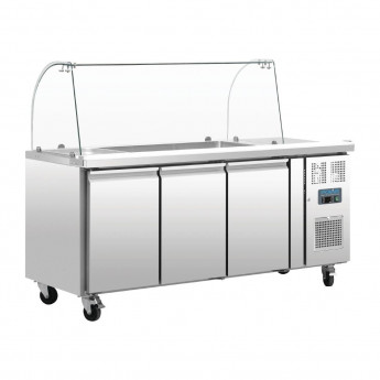 Polar U-Series Triple Door Refrigerated Gastronorm Saladette Counter - Click to Enlarge