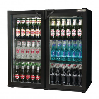 Autonumis Popular Double Hinged Door 3Ft Back Bar Cooler Black A215179 - Click to Enlarge