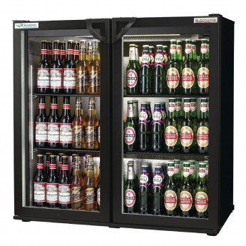 Autonumis EcoChill Double Hinged Door 3Ft Back Bar Cooler Black A215189 - Click to Enlarge