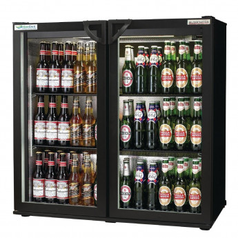 Autonumis EcoChill Double Hinged Door Maxi Back Bar Cooler, Black A21096 - Click to Enlarge