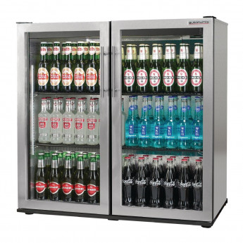 Autonumis Popular Double Hinged Door 3Ft Back Bar Cooler St/St A215182 - Click to Enlarge