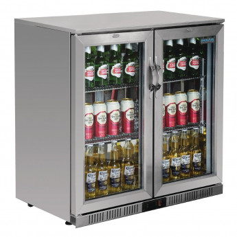 Polar G-Series Back Bar Cooler with Hinged Doors Stainless Steel 208Ltr - Click to Enlarge