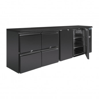 Polar U-Series Double Door Back Bar Counter Fridge with Drawers - Click to Enlarge