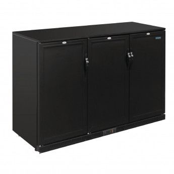 Polar G-Series 900mm Triple Solid Door Back Bar Cooler in Black 330Ltr - Click to Enlarge