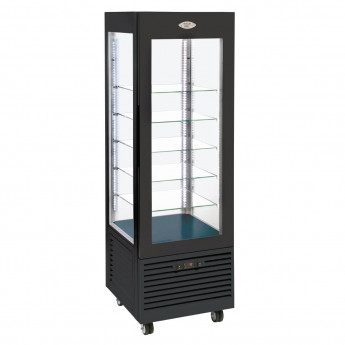 Roller Grill Display Fridge with Fixed Shelves Black - Click to Enlarge