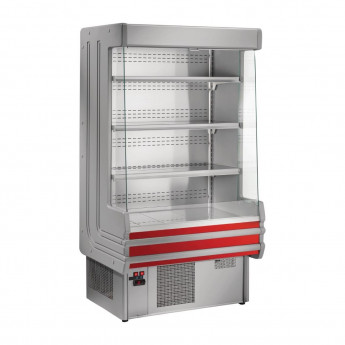 Zoin Danny Multideck Display Fridge Grey with Red Trim - Click to Enlarge
