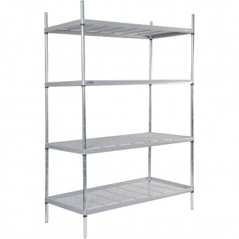Craven 4 Tier Nylon Coated Wire Shelving 1700(H) x 391(D)mm - Click to Enlarge