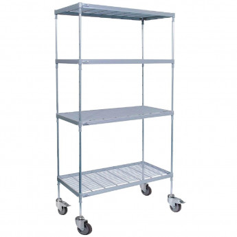 Craven 4 Tier Nylon Coated Wire Shelving With Pads 1825(H) x 491(D)mm - Click to Enlarge