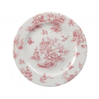 Churchill Vintage Prints Tea Plates Cranberry Toile Print 210mm (Pack of 6) - Click to Enlarge