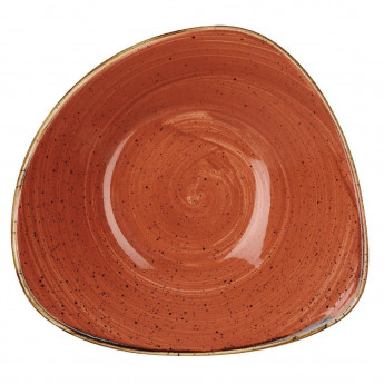 Churchill Stonecast Triangle Bowl Spiced Orange 265mm (Pack of 12) - Click to Enlarge