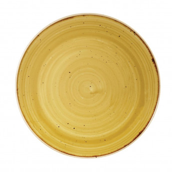 Churchill Stonecast Round Coupe Plate Mustard Seed Yellow 220mm (Pack of 12) - Click to Enlarge
