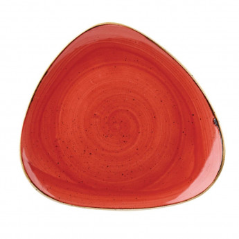 Churchill Stonecast Triangle Plate Berry Red 192mm (Pack of 12) - Click to Enlarge