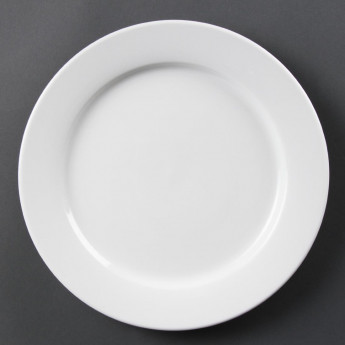 Olympia Whiteware Wide Rimmed Plates 280mm (Pack of 6) - Click to Enlarge