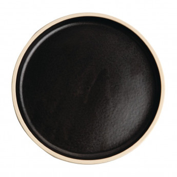 Olympia Canvas Flat Round Plate Delhi Black 180mm (Pack of 6) - Click to Enlarge