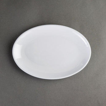 Olympia Kristallon Melamine Oval Coupe Plates 225mm (Pack of 12) - Click to Enlarge