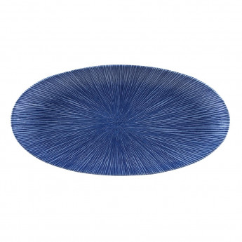 Churchill Studio Prints Agano Oval Chefs Plates Blue 299 x 150mm (Pack of 12) - Click to Enlarge