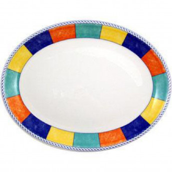 Churchill New Horizons Chequered Border Oval Platters 360mm (Pack of 12) - Click to Enlarge
