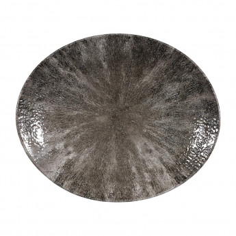 Churchill Stone Quartz Black Orbit Oval Coupe Plates 270mm (Pack of 12) - Click to Enlarge