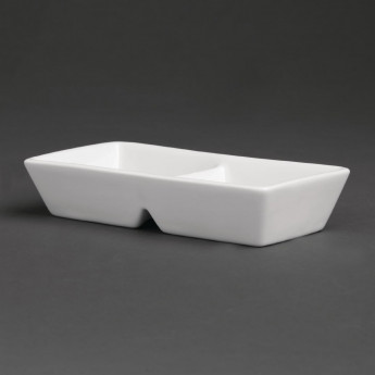 Royal Porcelain Classic White Twin Dipping Pot 125mm (Pack of 12) - Click to Enlarge