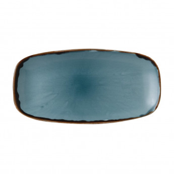 Dudson Harvest Chefs Oblong Plates Blue 355 x 189mm (Pack of 6) - Click to Enlarge