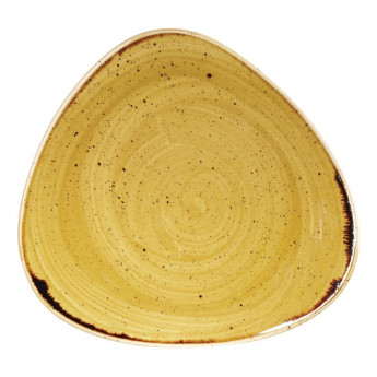 Churchill Stonecast Triangle Plate Mustard Seed Yellow 229mm (Pack of 12) - Click to Enlarge