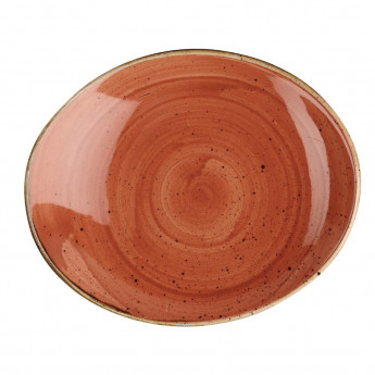 Churchill Stonecast Oval Coupe Plate Orange 192mm (Pack of 12) - Click to Enlarge