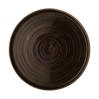Churchill Stonecast Patina Walled Plates Iron Black 220mm (Pack of 6) - Click to Enlarge