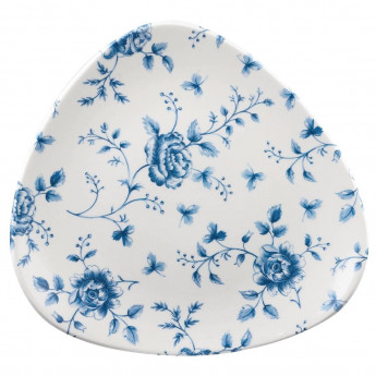 Churchill Vintage Prints Blue Rose Chintz Pattern Triangle Plate 229mm (Pack of 12) - Click to Enlarge