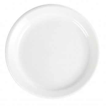 Olympia Whiteware Narrow Rimmed Plates 180mm (Pack of 12) - Click to Enlarge