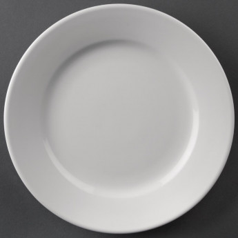 Olympia Athena Wide Rimmed Plates 202mm White (Pack of 12) - Click to Enlarge