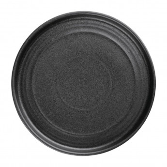 Olympia Cavolo Textured Black Flat Round Plate - 180mm (Box 6) - Click to Enlarge