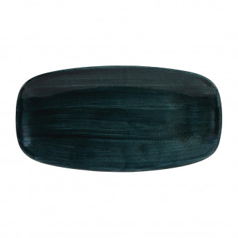 Churchill Stonecast Patina Oblong Chef Plates Rustic Teal 298 x 153mm (Pack of 12) - Click to Enlarge