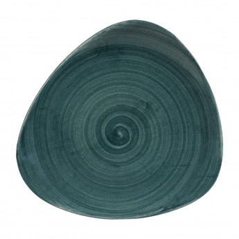 Churchill Stonecast Patina Triangular Plates Rustic Teal 229mm (Pack of 12) - Click to Enlarge